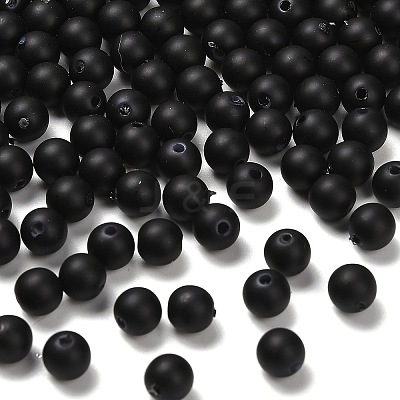 Frosted Plastic Imitation Pearl Beads KY-F022-6mm-05-1