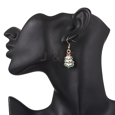 4 Pairs Alloy Enamel Dangle Earrings EJEW-JE06531-1