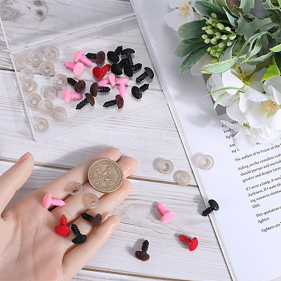 40Pcs 4 Colors Plastic Safety Noses FIND-GF0005-74B-1
