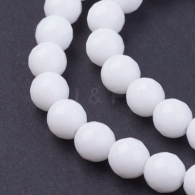 Natural White Jade Bead Strands G-R166-8mm-22-1