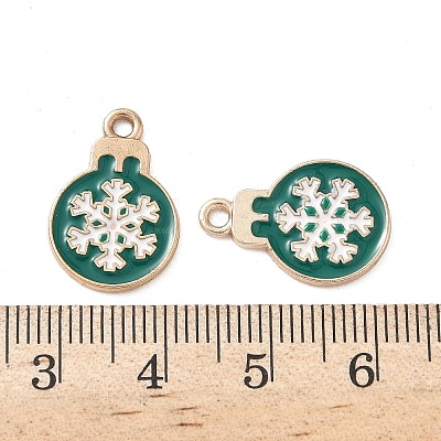 Alloy Enamel Pendants ENAM-D306-01G-1