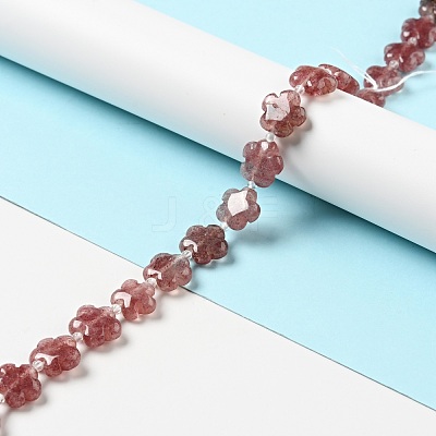 Natural Strawberry Quartz Beads Strands G-D475-02G-1
