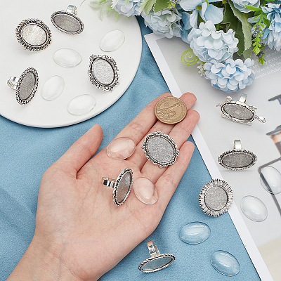 DIY Blank Dome Finger Rings Making Kit DIY-SC0022-24-1