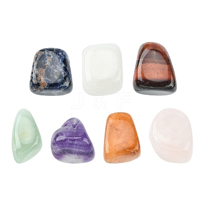 7Pcs 7 Styles Natural Mixed Gemstone Beads G-FS0005-52-1