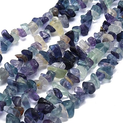 Natural Fluorite Stone Bead Strands G-R192-05-1