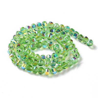 Transparent Electroplate Glass Beads Strands GLAA-Q099-C01-10-1-1