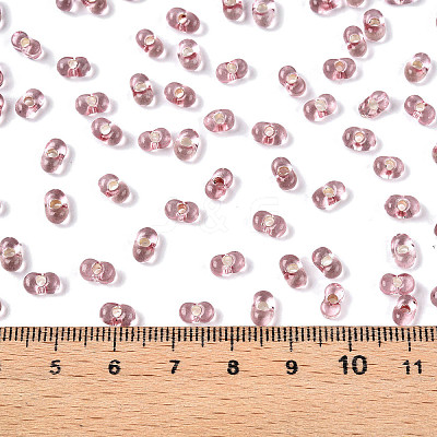 Baking Paint Transparent Glass Seed Beads SEED-N006-05F-1