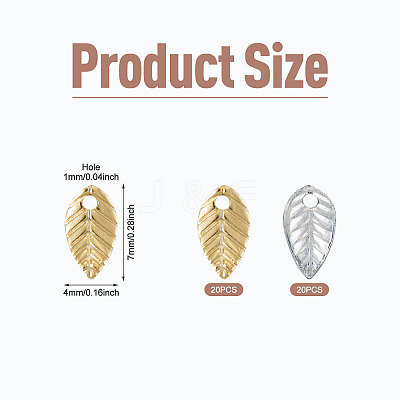40Pcs 2 Colors Brass Charms KK-TADJ0001-08-1
