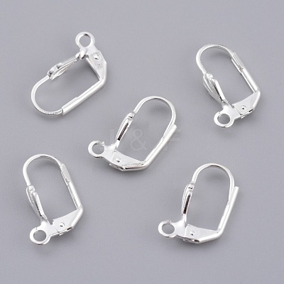 Brass Leverback Earring Findings X-KK-Z007-28S-1