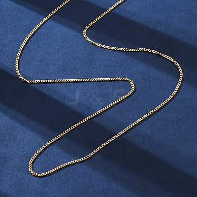 Brass Curb Chains Necklaces for Women NJEW-D302-73G-1