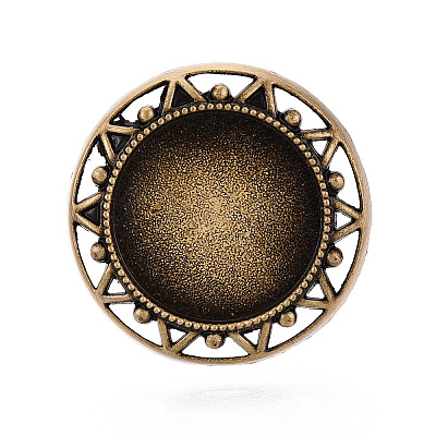 Adjustable Alloy & Iron Bezel Cup Ring Base with Rotatable Tray MAK-T012-12AB-1