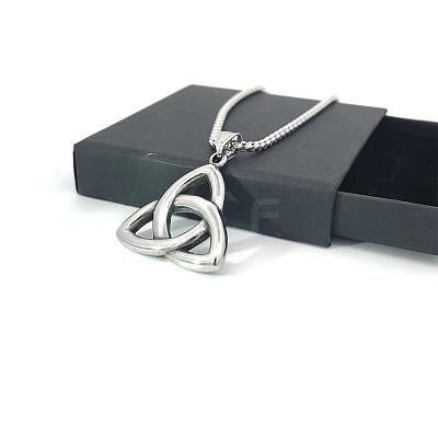Stainless Steel Trinity Knot Pendant Necklaces LS-ER4219-1