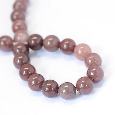 Natural Purple Aventurine Round Bead Strands G-E334-10mm-21-1