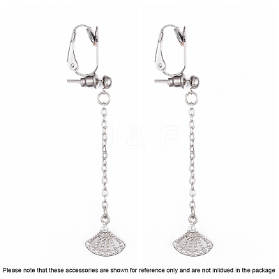 Tarnish Resistant 304 Stainless Steel Clip-on Earring Converters Findings X-STAS-O110-20P-1