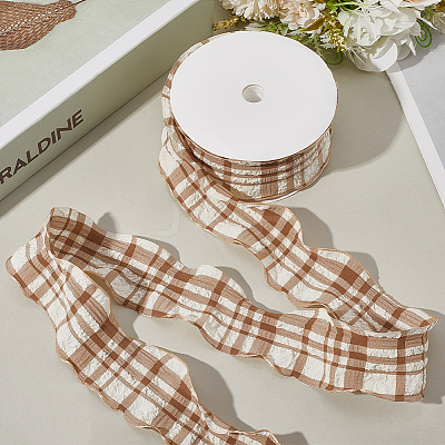 1 Roll Polyester Ruffled Ribbon SRIB-CY0001-14F-1