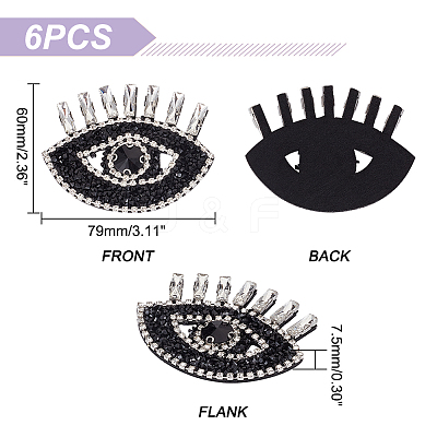 Evil Eye Shape Appliques DIY-WH0401-33-1