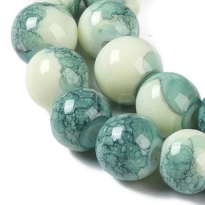 Baking Paint Glass Bead Strands X-GLAA-H031-01A-07-1
