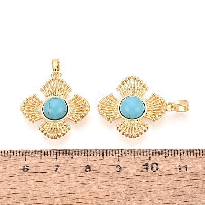 Synthetic Turquoise Pendants KK-N287-07G-02-1