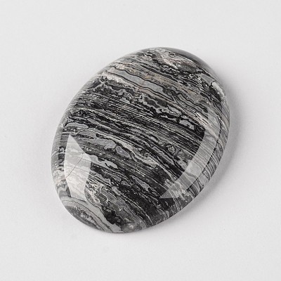 Natural Crazy Agate Oval Cabochons G-J329-08-13x18mm-1