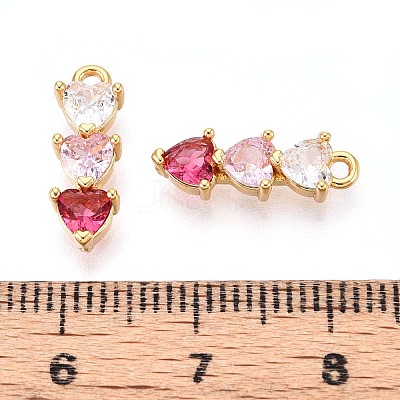 Brass Micro Pave Cubic Zirconia Charms KK-N263-95B-G-1