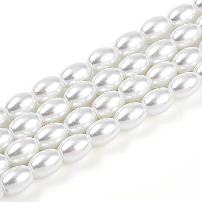 Baking Paint Pearlized Glass Pearl Bead Strands HY-T002-01A-01-1