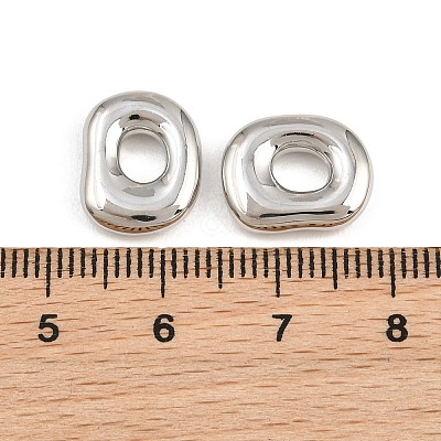 Brass European Beads KK-CBA78C7-33B-P-1