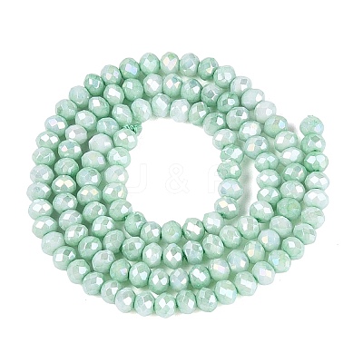Anti-Tarnish Dyed Rondelle Glass Beads Strands EGLA-T021-3mm-17-08-1