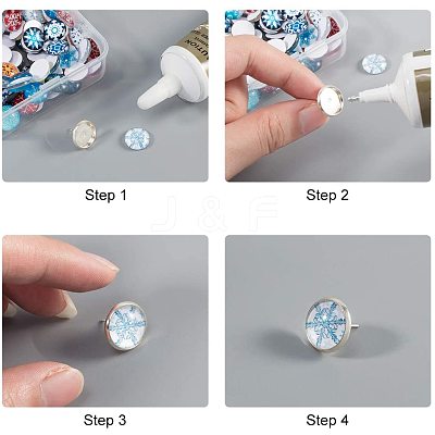 Flatback Glass Cabochons for DIY Projects GGLA-PH0005-12mm-06C-1