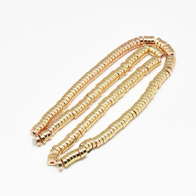 Electroplate Non-magnetic Synthetic Hematite Beads Strands G-Q465-37KC-1