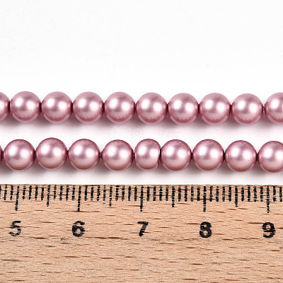 Baking Paint Pearlized Glass Pearl Bead Strands HY-N002-5mm-C01-1