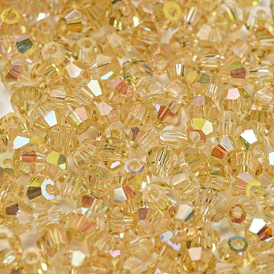 Transparent Electroplate Glass Beads EGLA-M030-02A-HP01-1