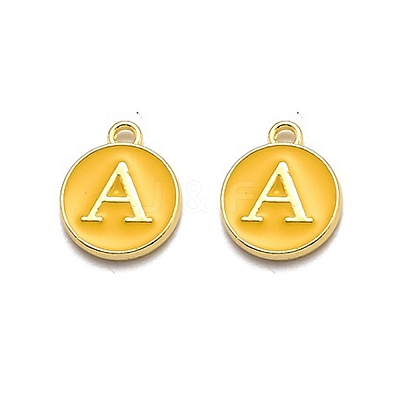 Golden Plated Alloy Enamel Charms LS-ENAM-Q437-13A-1