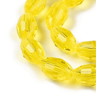 Transparent Glass Beads Strands EGLA-A037-T6x8mm-D07-1