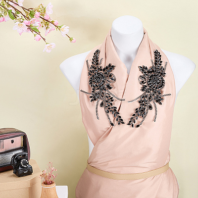 Flower Resin Rhinestone Decorative Corsages for Clothing Accessories PATC-WH0021-064B-1