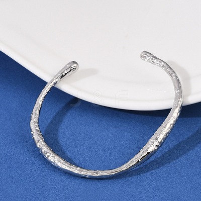 304 Stainless Steel Open Cuff  Bangles for Women BJEW-R019-03P-03-1
