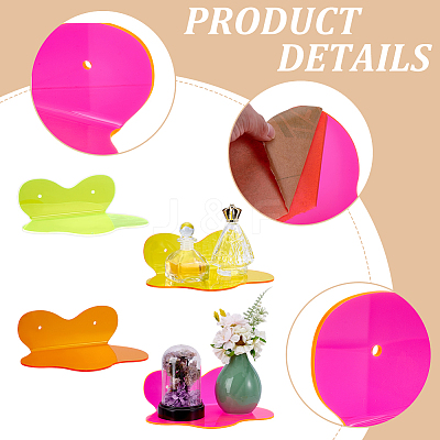 Transparent Acrylic Wall-mounted Storage Rack HJEW-WH0036-161-1