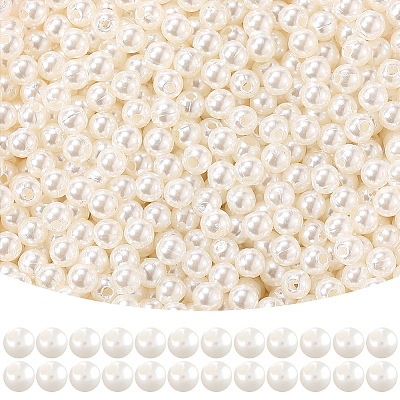 Imitation Pearl Acrylic Beads PEAR-LT0001-02F-1