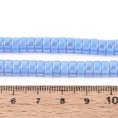 AB Color Plated Opaque Glass Beads Strands GLAA-T026-3x6mm-P07-1