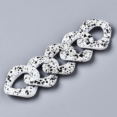 Spray Painted CCB Plastic Linking Rings LS-CCB-Q091-019A-1