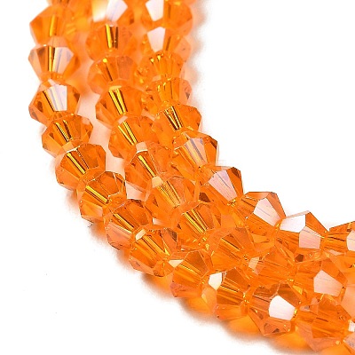 Transparent Electroplate Glass Beads Strands LS-EGLA-A039-T6mm-B23-1