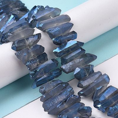 Natural Quartz Crystal Points Beads Strands G-K181-B17-1