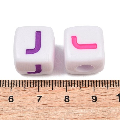 Opaque Acrylic Enamel European Beads AC-ACBA1794-04J-1
