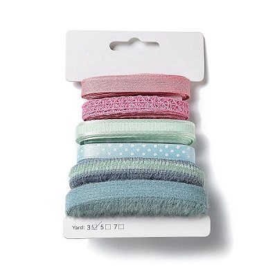 18 Yards 6 Colors Polyester Ribbon SRIB-C001-B12-1