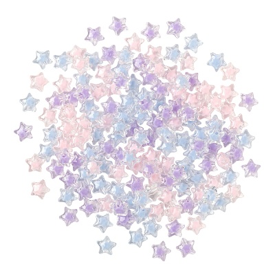 195Pcs 3 Colors Transparent Acrylic Beads TACR-FS0001-06-1