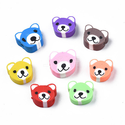 Handmade Polymer Clay Beads CLAY-S096-004-1