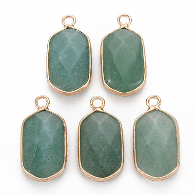 Natural Green Aventurine Pendants G-S359-296A-1