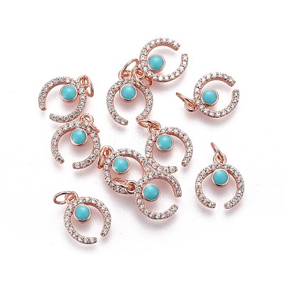 Brass Charms KK-F783-08RG-1