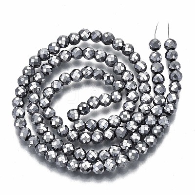 Electroplate Non-magnetic Synthetic Hematite Beads Strands G-T114-60B-P-1
