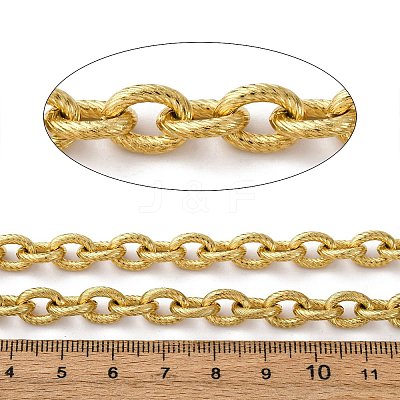 304 Stainless Steel Textured Cable Chains CHS-K023-06G-1