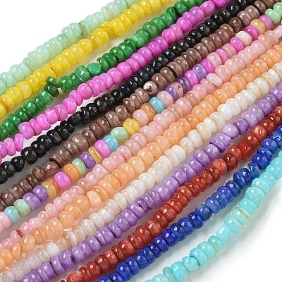 Dyed Natural Freshwater Shell Beads Strands BSHE-G039-07-1